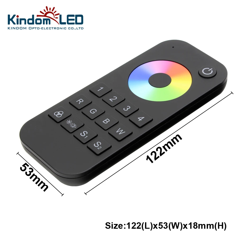RT9 2.4G Wireless LED RGB RGBW Strip Remote 4 zones Touch Wheel RF Remote Controller