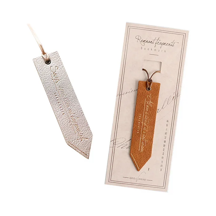 Оптовая продажа сделанные на заказ плоские тисненые кожаные закладки