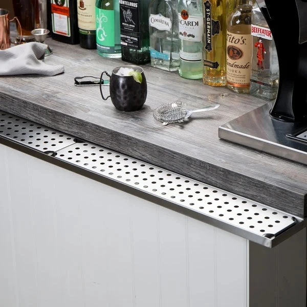 Kitlalong stainless steel cocktail station Stainless Steel under bar Mount Beer Bar Drink Rail