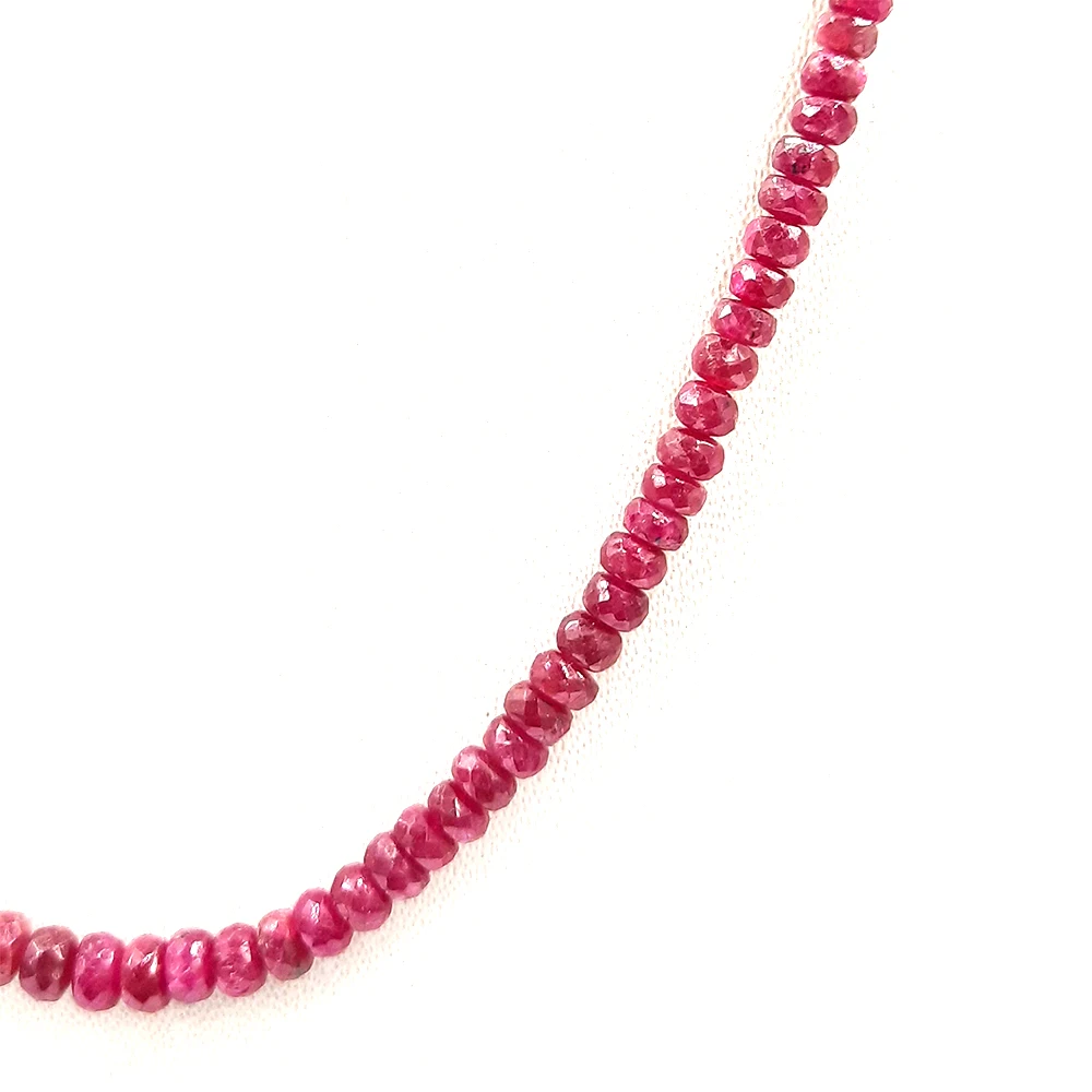 Best 3.2 To 4.6 mm Diameter Ruby Faceted Beads String For Sale