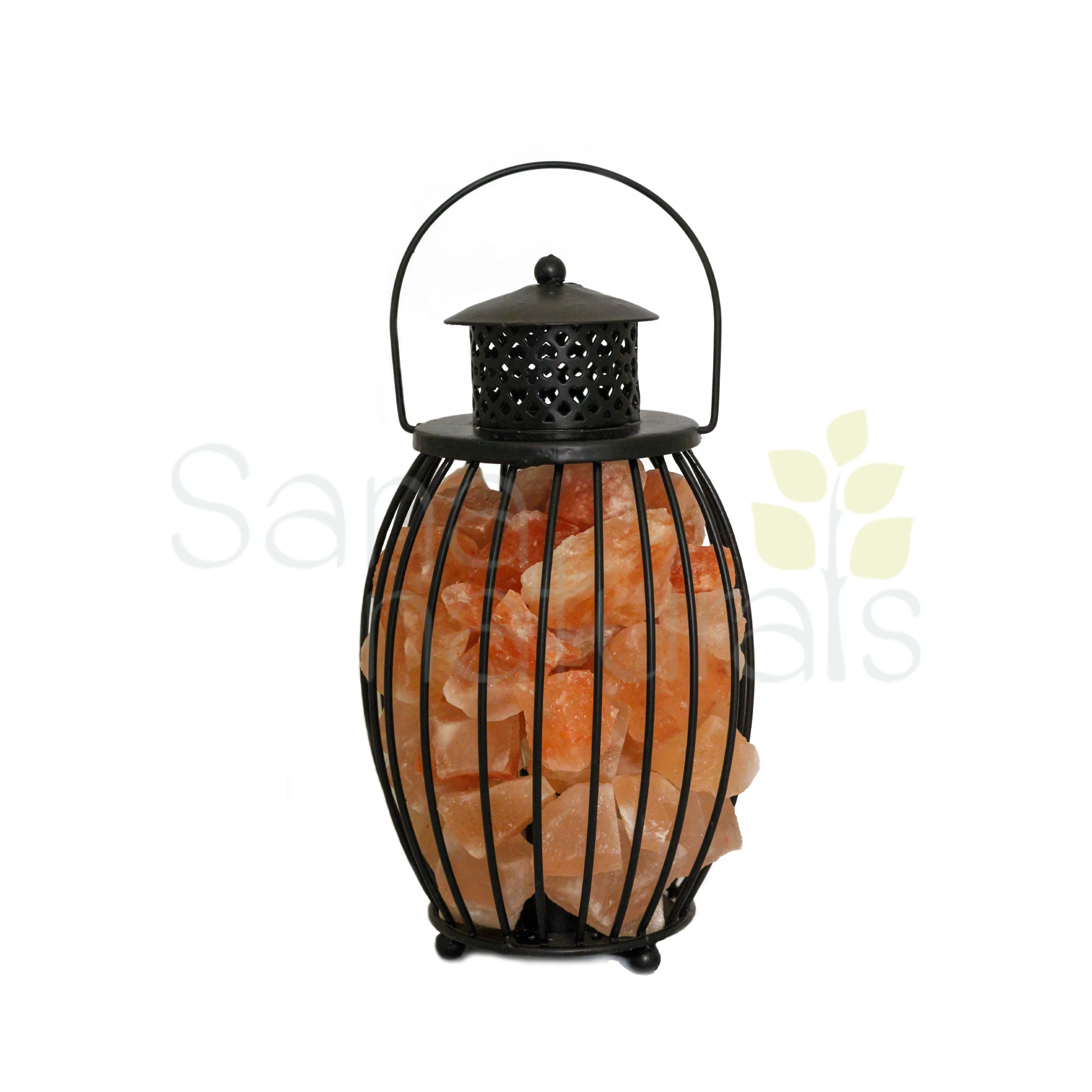 Успокаивающий и снимающий стресс гималайский солевой фонарь с янтарным свечением/гималайская солевая лампа в форме корзины