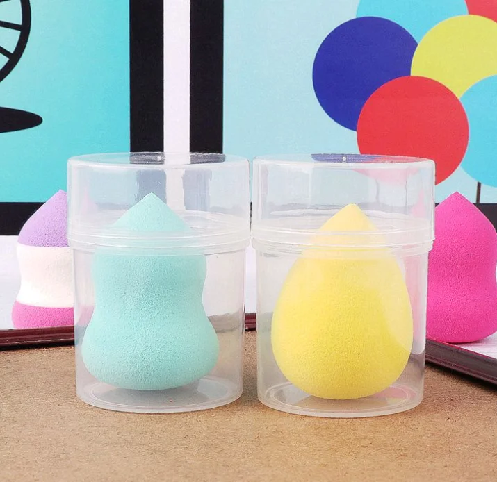 
factory wholesale super soft waterdrop Cylindrical latex free cosmetics blender beauty makeup sponge packaging 