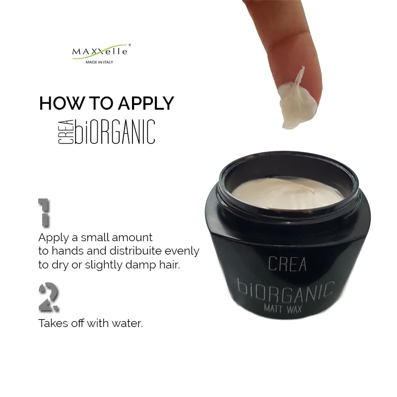 Matt Wax Defines curls. Water soluble wax Modeling Wax Matt Effect Made in Italy Available for Private Labels