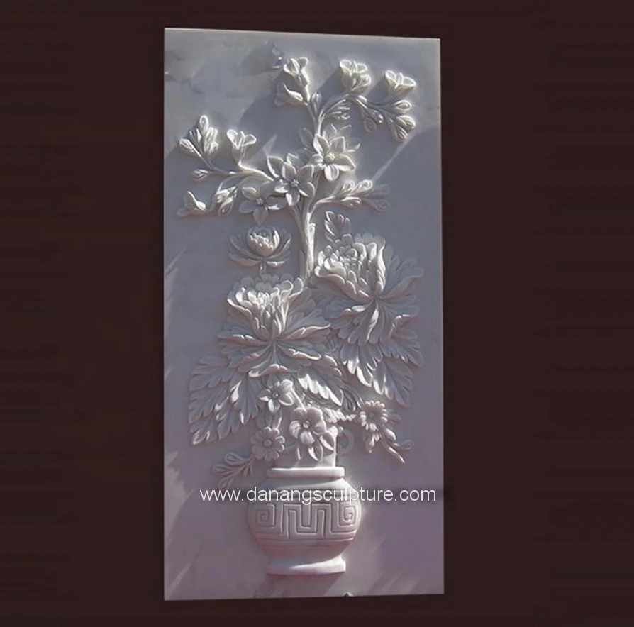 Custom Home Decoration Flower stone relief natural stone wall panels exterior stone wall panels outdoor