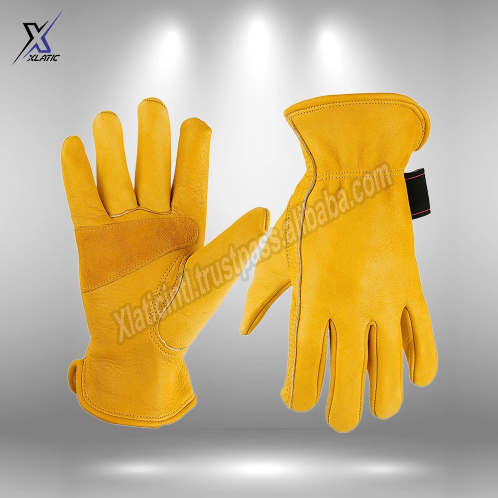 Рабочие перчатки из коровьей спилковой кожи нового дизайна для водителей многофункциональные грузовиков складов сада фермы мужские и женские работы на открытом воздухе