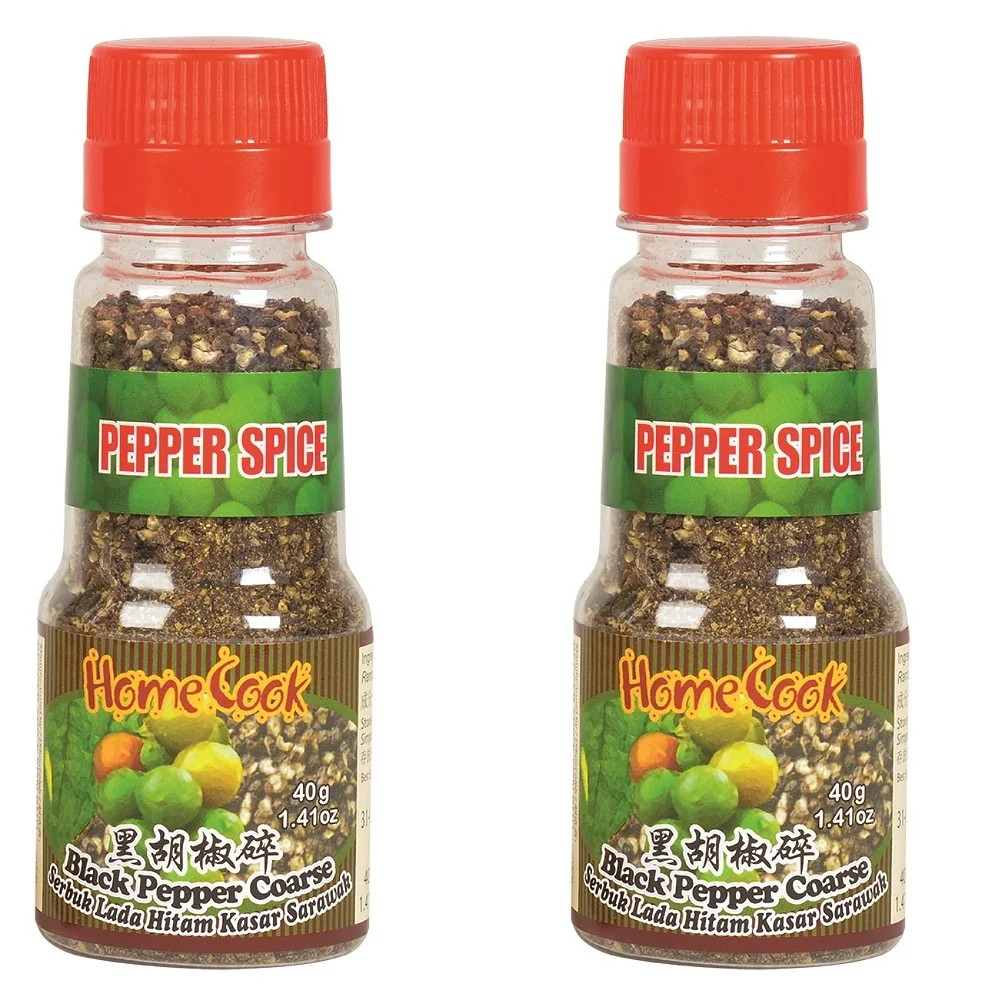 
Malaysia Marinade And Soups 40g HomeCook Black Pepper Coarse In Plastic Bottle 