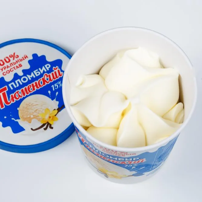 15% Paper Packaging Ice Cream Made From Natural Milk 400g Vanilla Flavor Dessert Ice Cream