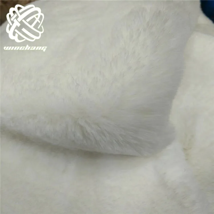 Wholesale Luxury White Rabbit Faux Fur Fabric Soft Short Pile Fur Fabric For Garment