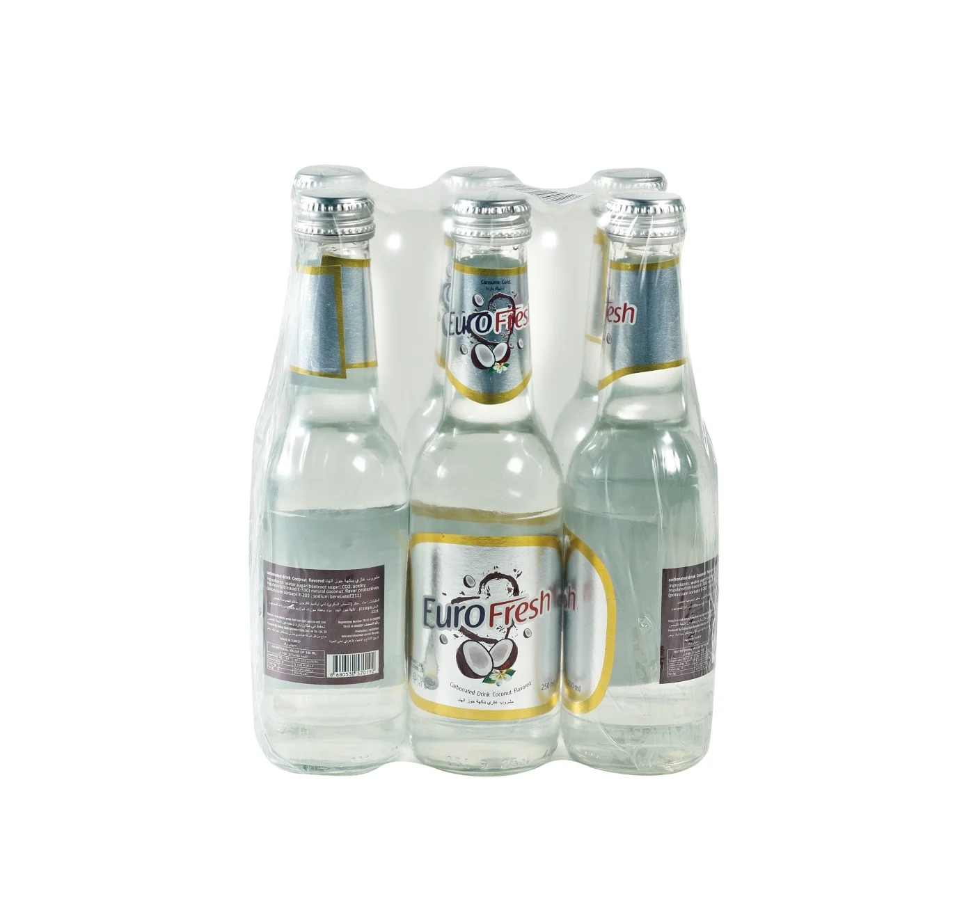 
Glass Botteld Coconut Flavored Carbonated Drink 