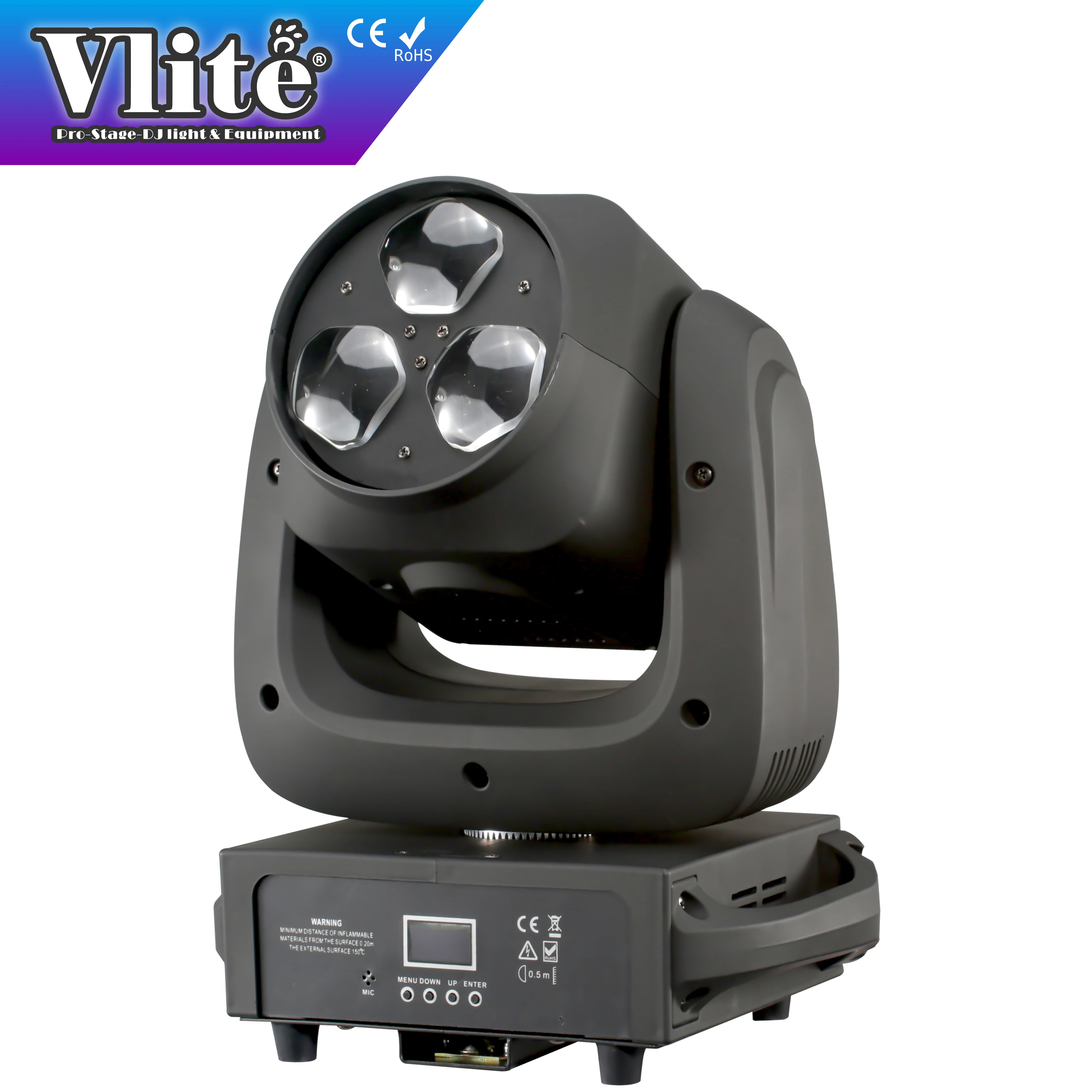 Super bright mini Bee Eyes 3 X 40W LED Moving Head Beam Zoom Wash full function machine