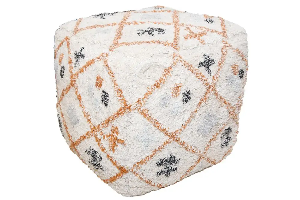 super luxurious handmade bohemian pouf high quality wood stool by Indian manufacturer at wholesale price