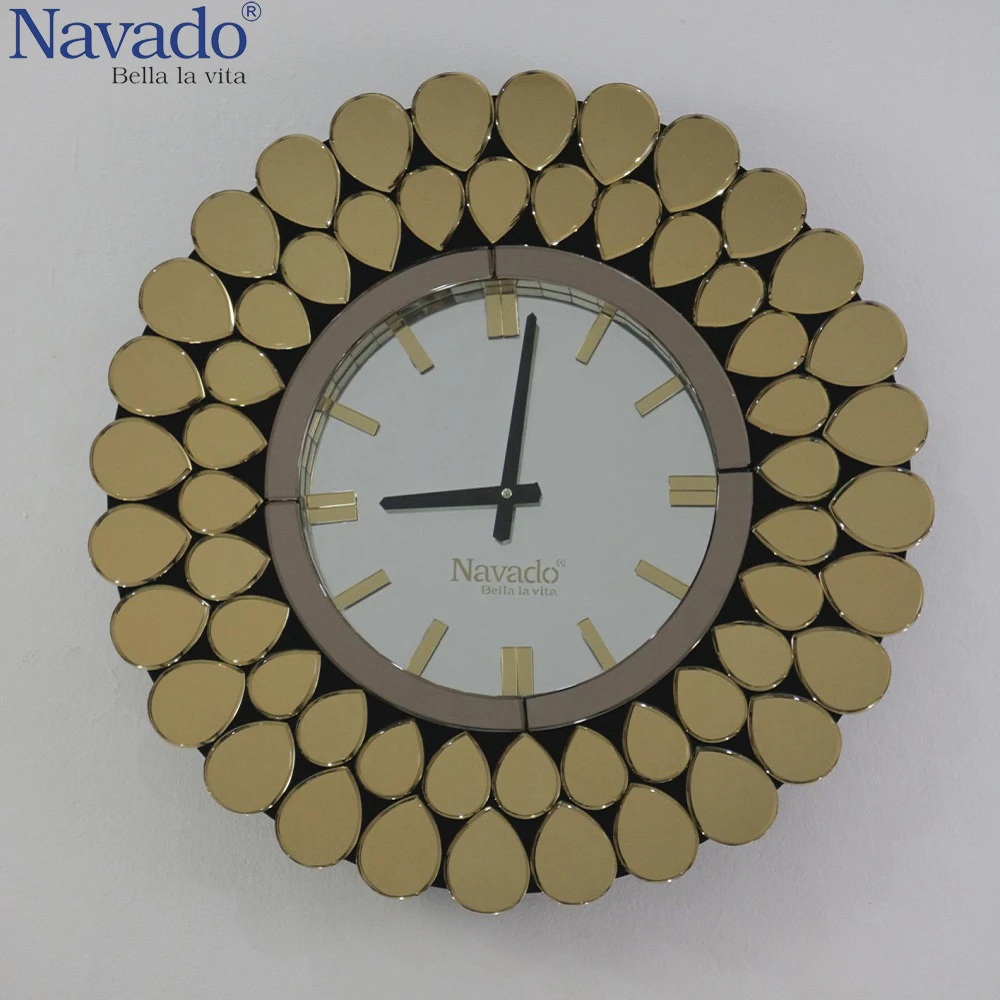 Креативные Роскошные зеркальные настенные декоративные часы художественный Декор для гостиной павлиний желтый