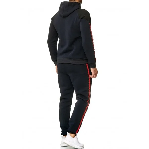 Мужские спортивные костюмы, спортивная одежда для спортзала, толстовки с капюшоном, толстовки в полоску