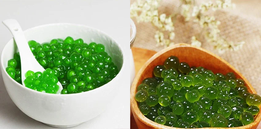 New Grade Tapioca Pearl (Pandan Leaf) For Cooking Cake Ingredients Green Boba Powder 400g From Thailand with Top Quality