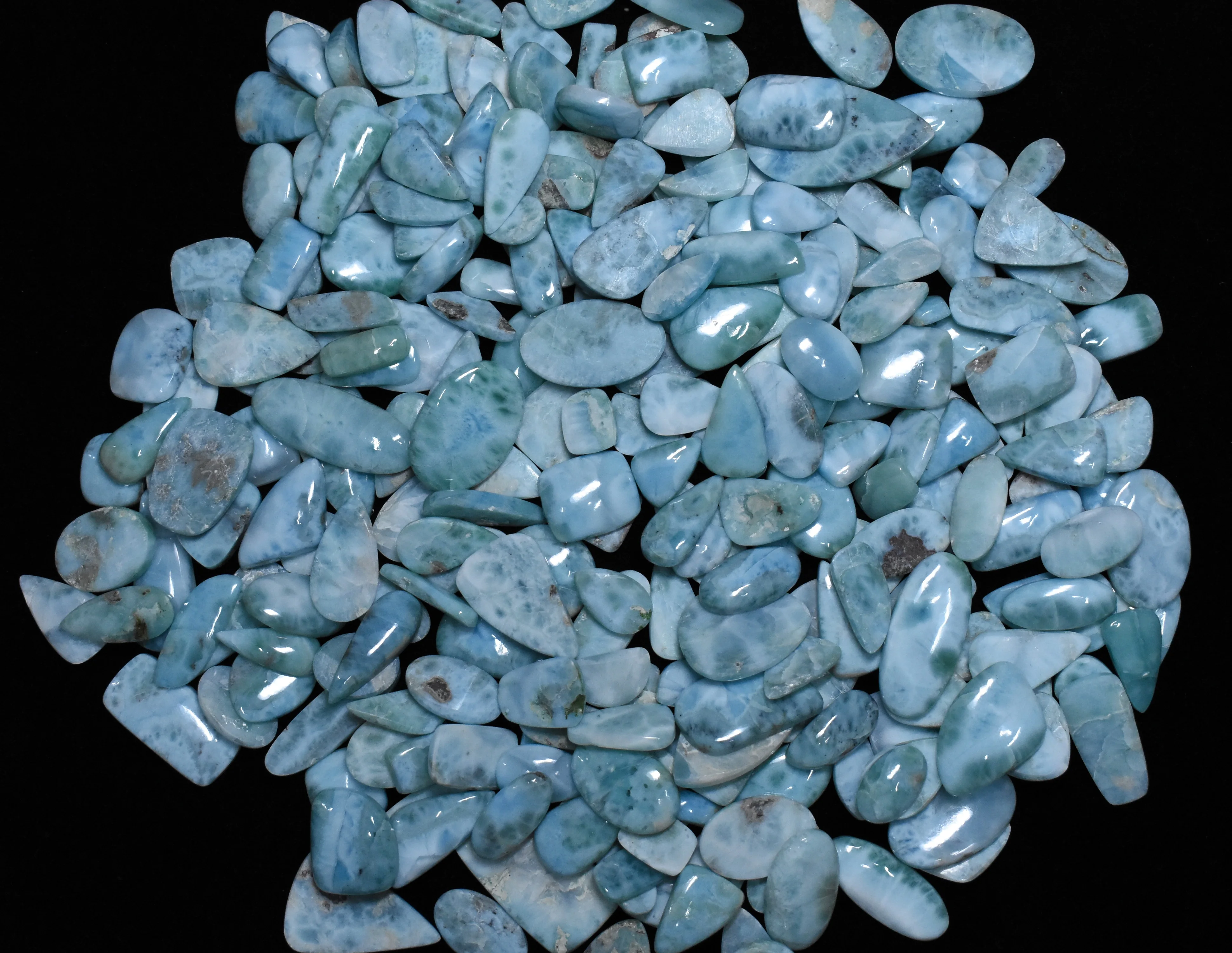  Натуральный голубой Ларимар кабошон разных форм все размеры Синий драгоценный камень для ювелирных изделий