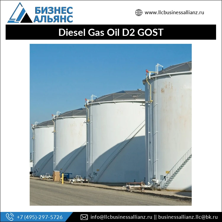 Wholesale Supplier of High Quality 0.8280 Density Power Generation Industrial Russian Origin Diesel D2 GOST 305-82