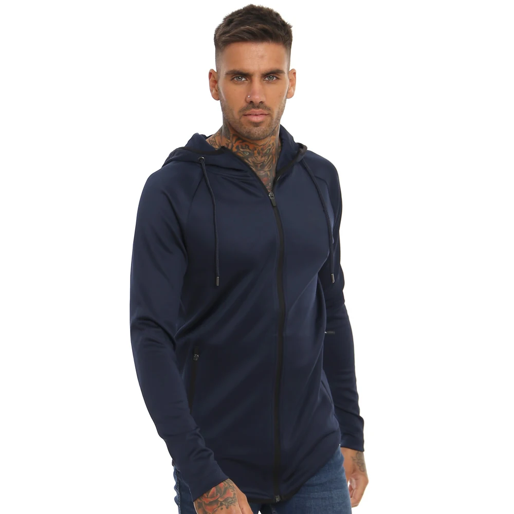 Оптовая продажа мужская толстовка с капюшоном на молнии из 100% чесаного хлопка и флиса принтом вышивкой логотипа