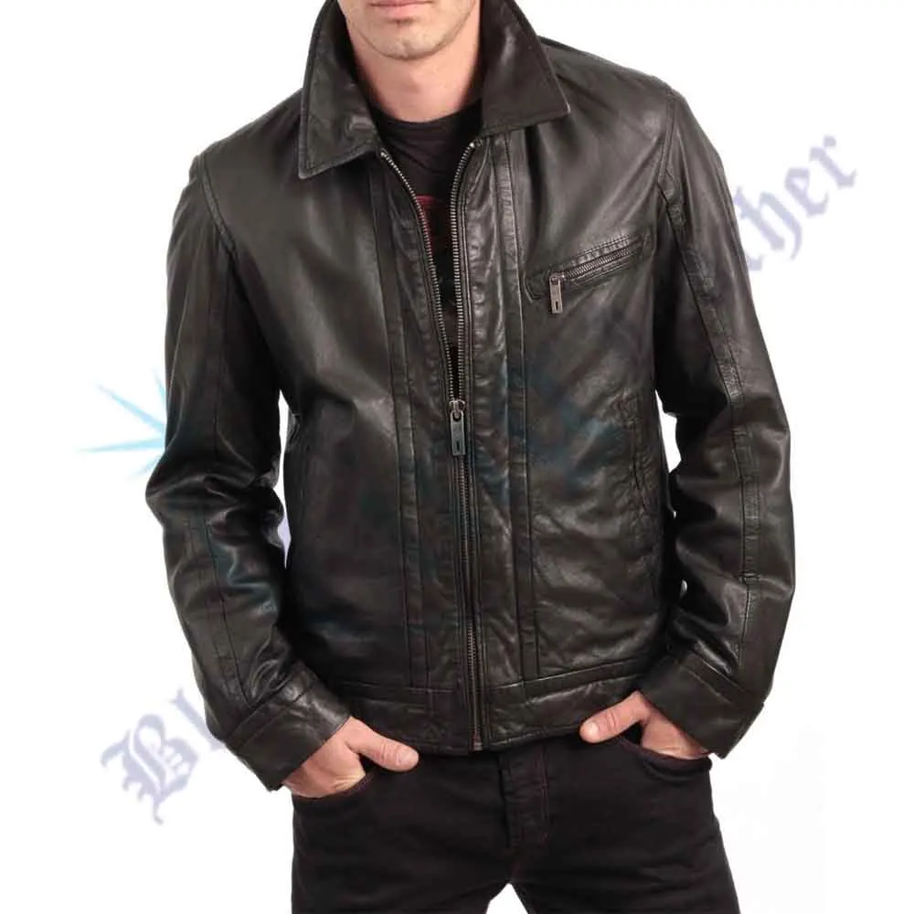 GENUINE GOAT HAIR S STYLE WOMEN FASHION LEATHER JACKET