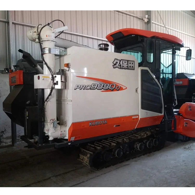 Используемом состоянии Пэдди сельскохозяйственные шины поле Kubota 4LZ-4(PRO988Q) комбайн для сбора урожая