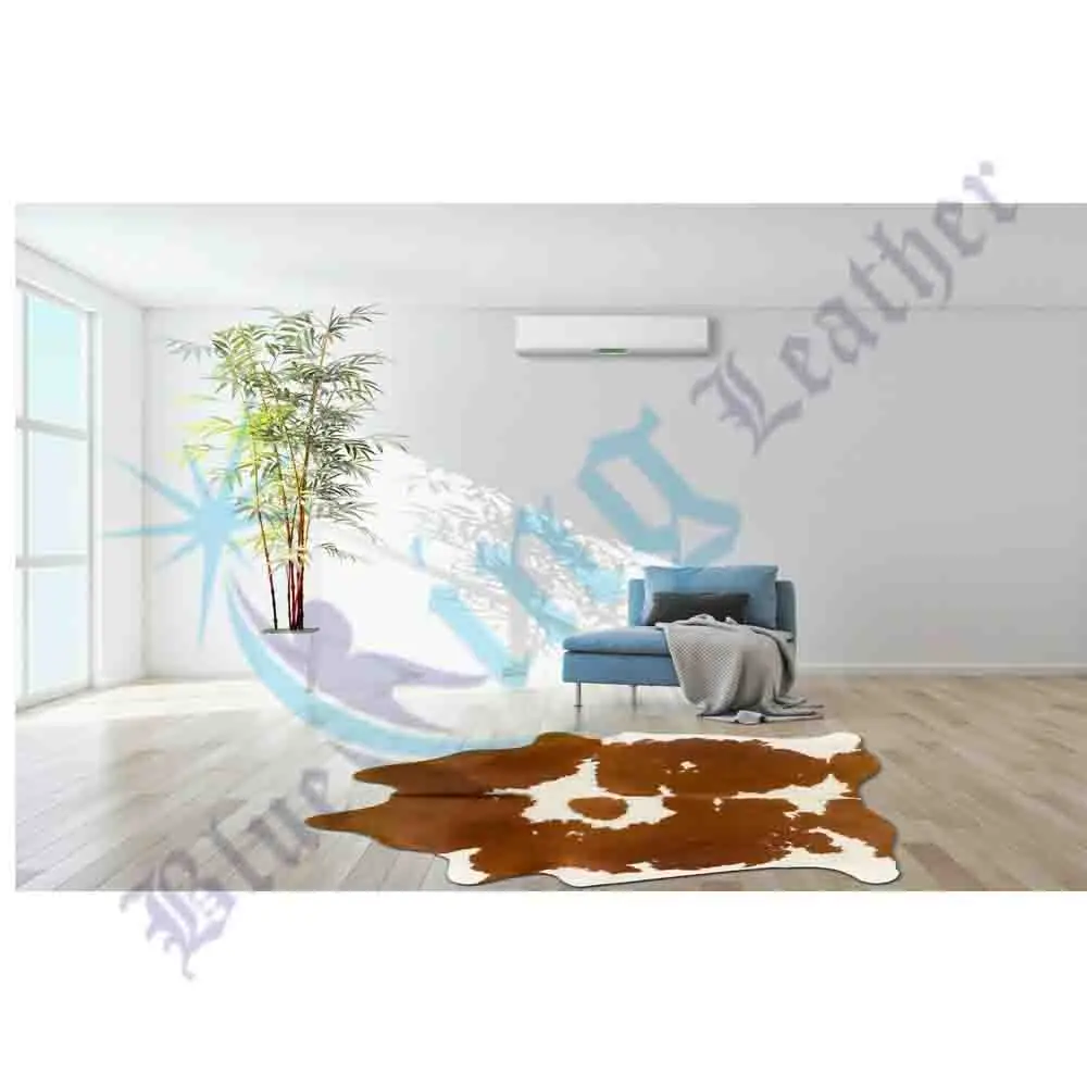Large Faux Cow Hide Rug Leather Rugs Skin Carpet Area Washable Mats Mix Color