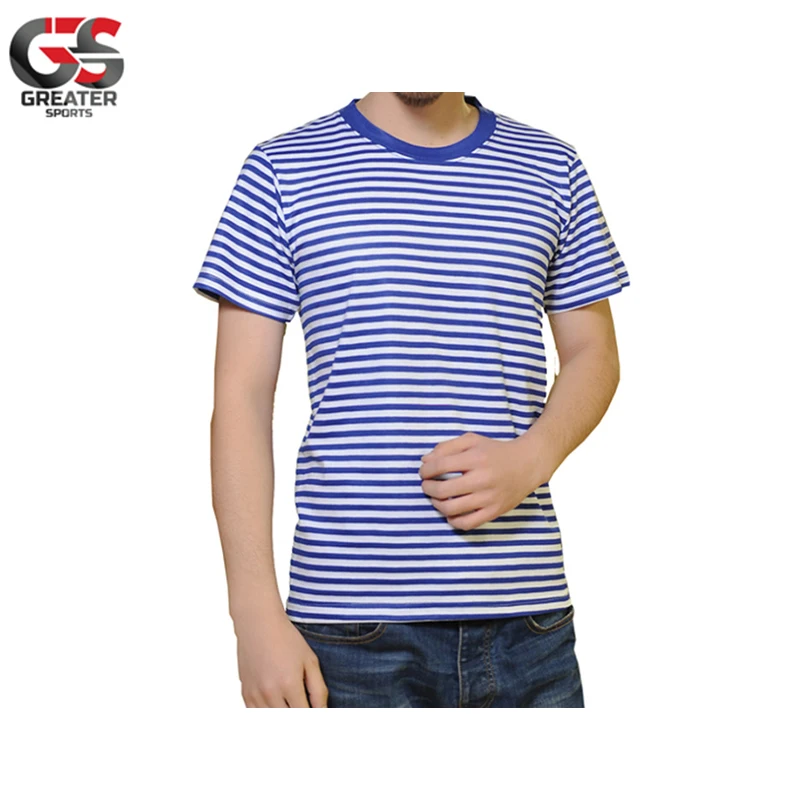  Черно-белая полосатая футболка дешевая хлопковая дизайнерская от производителя мужская с индивидуальным принтом