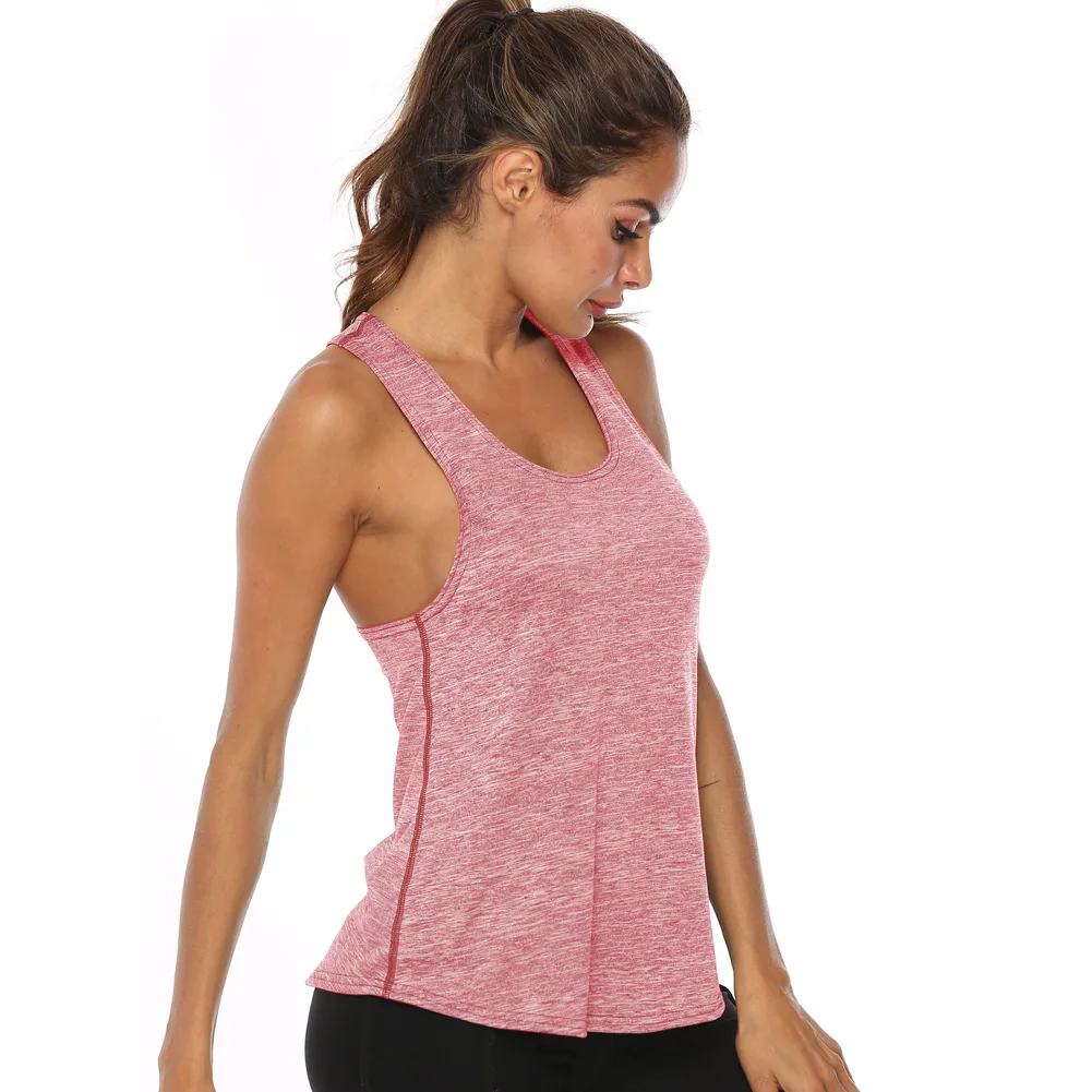 Custom Breathable Fitness Clothing Sports Gym Polyester Plain Blank Gym Fitness Tank Top Women 2024