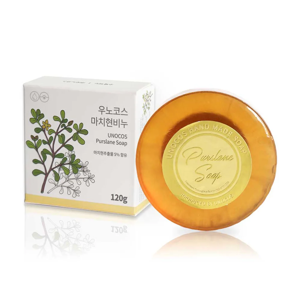 Unocos портулака мыло 120 г уход за лицом уход за кожей Увлажняющий Успокаивающий для чувствительной кожи Восточная лекарственных травяной аромат корейская косметика