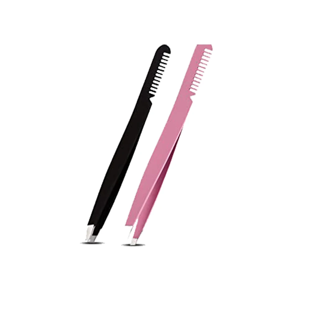Multicolor Economy Facial Hair Cleaning Tweezers Stainless Steel Girls Beauty Eyebrow Tweezers