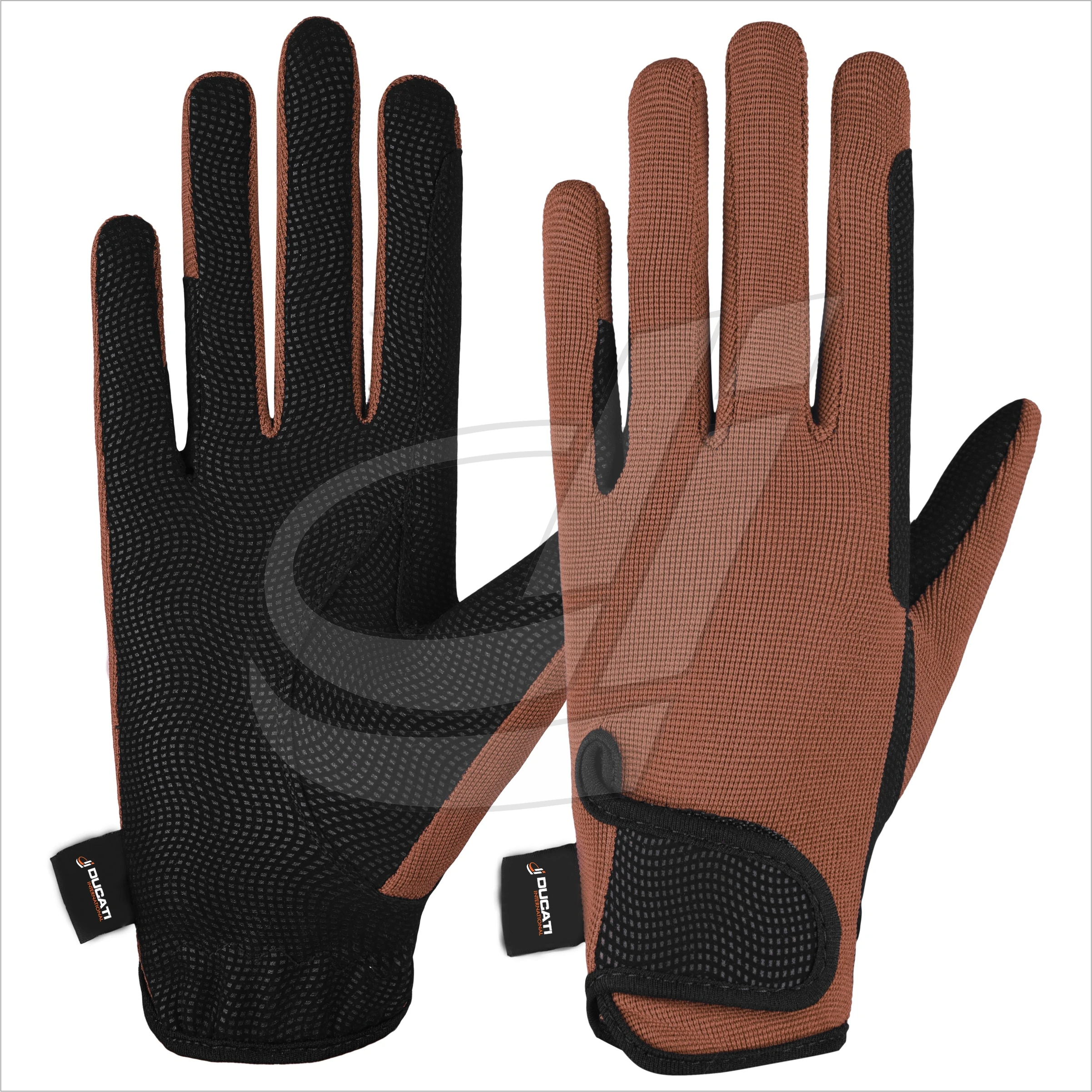 Mashfa Ladies Women Horse Riding Gloves Cotton Dublin Track Fabric Shires Gloves Leather Equestrian Gloves
