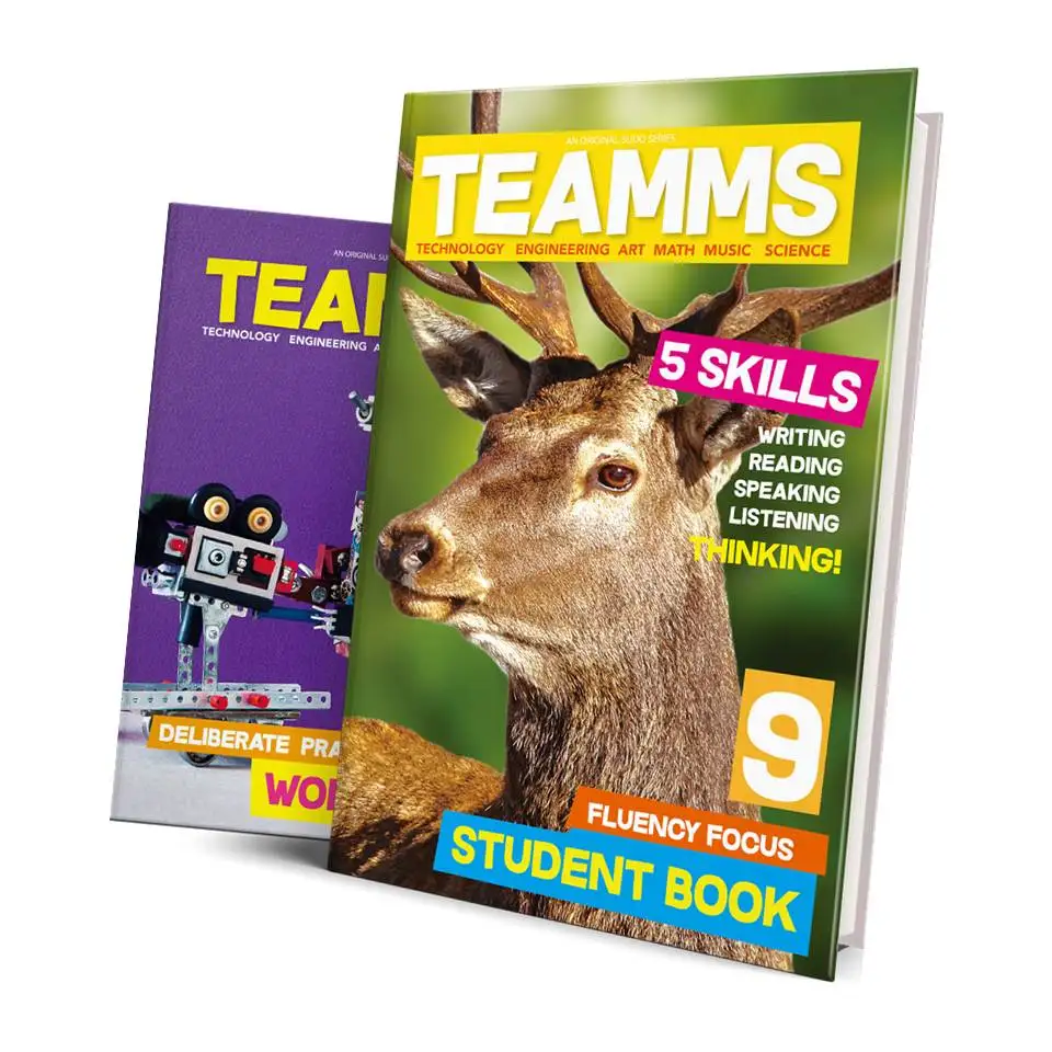 TEAMMS Level 9 (Student Book and Workbook) Children Language Learning English Books for Elementary Students
