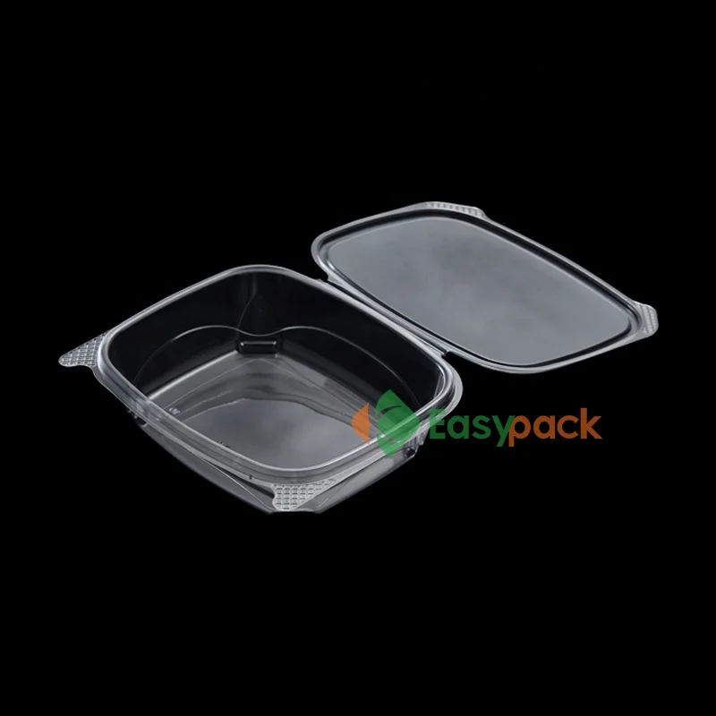 PCR PET disposable packaging clear plastic bowl  for fruit clam shell container