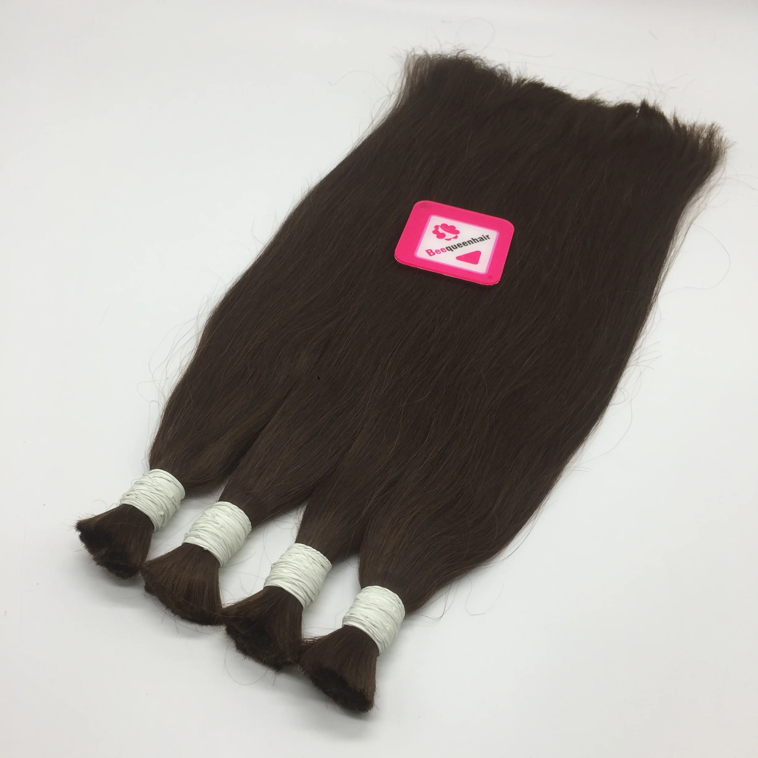 
Bulk hair dark brown color #2 #3 #4 22 inches Straight human hair extensions virgin indian hair 