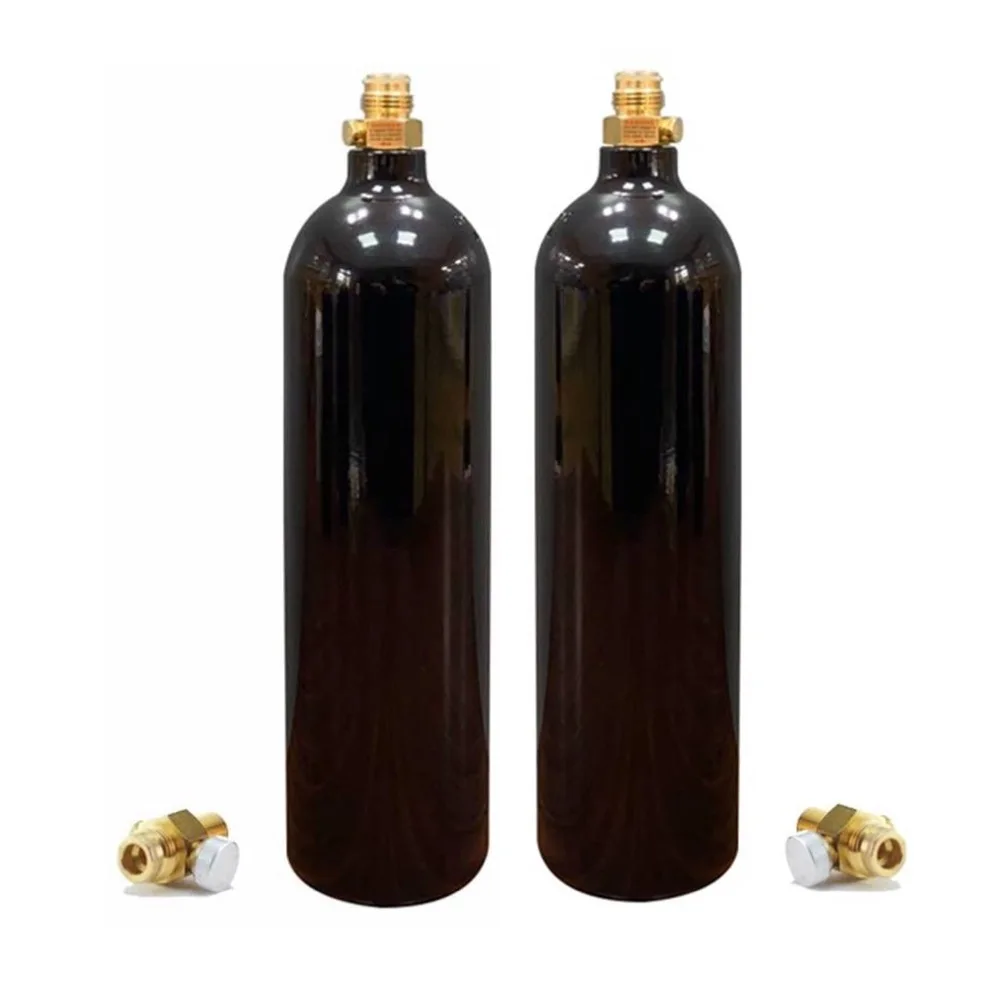 high quality 1L empty 24oz co2 paintball gas cylinder hpa tank with on/off valve