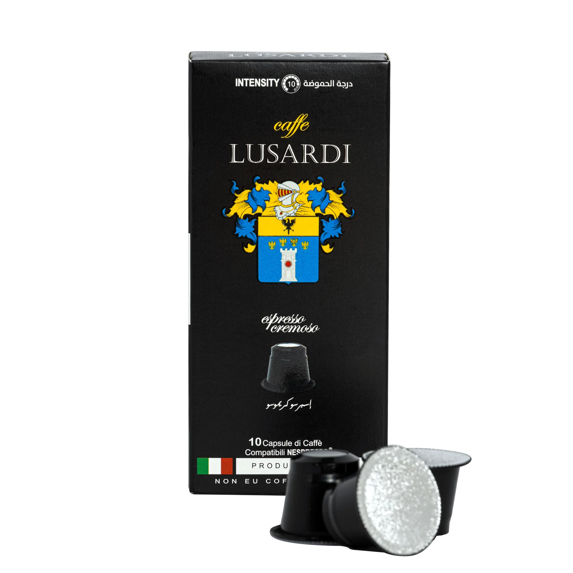  Кофеварка Lusardi для итальянского эспрессо Cremoso VIP выбор 80% Arabica 20% Robusta / Nespresso совместимые капсулы HACCP молотый