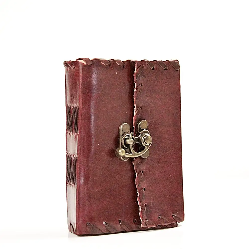 Small Single Latch Pocket Size Leather Cover Journal Notebook Diary With Handmade Paper small pocket journals latch journals