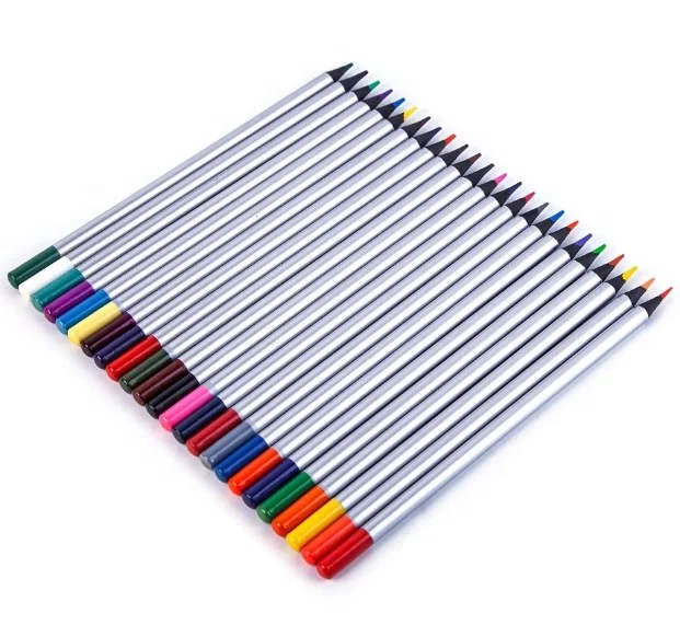 Customized round shape color lead wood color pencils for business gifts