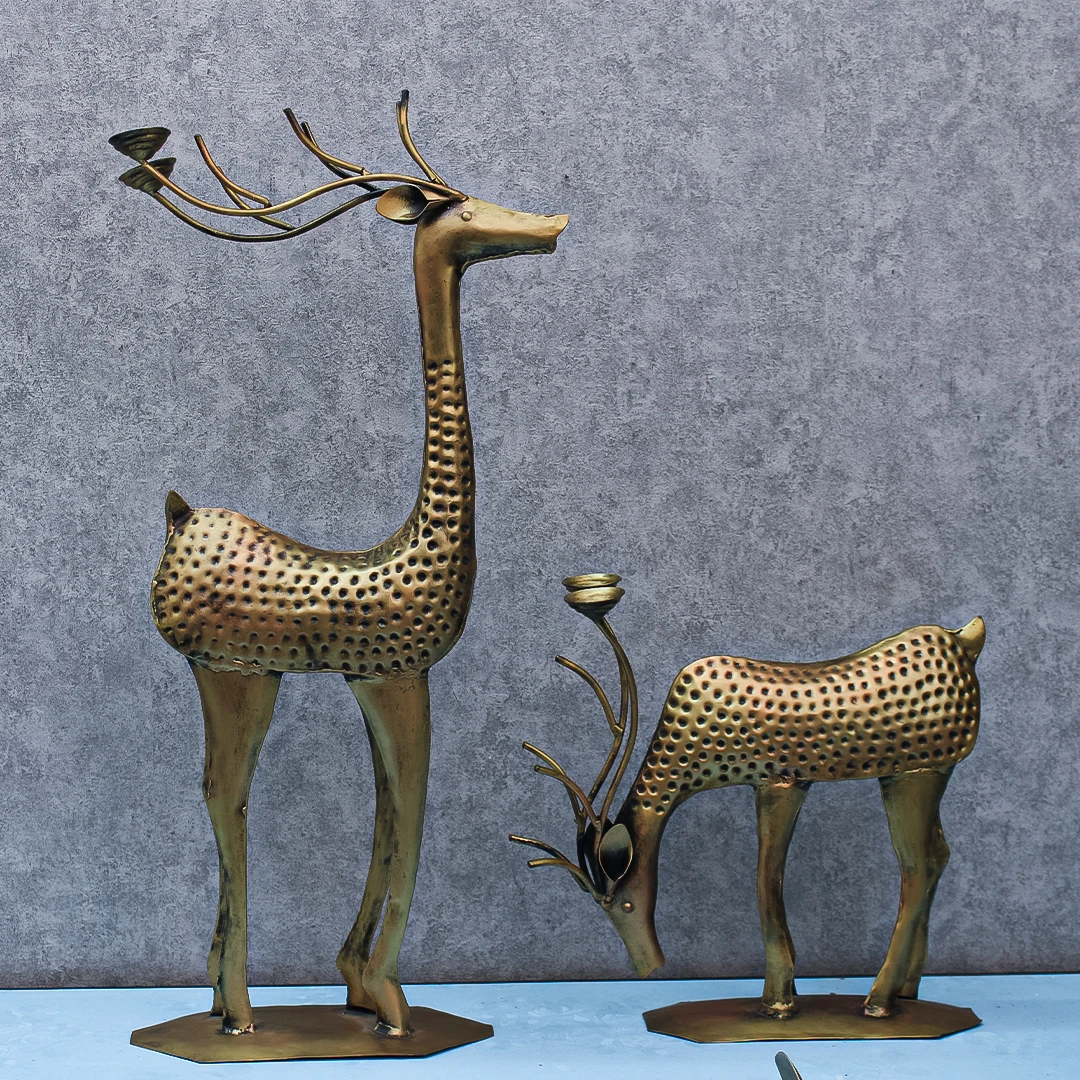 
DEER shape Newest Amazon Hot Selling Custom Decorative Metal eco friendly colors Luxury Party Office Home Table decoration 