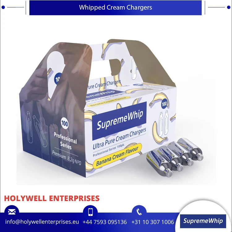 High Culinary Grade Nitrous Oxide N2O Gas Fill Cream Chargers from Reputed Supplier