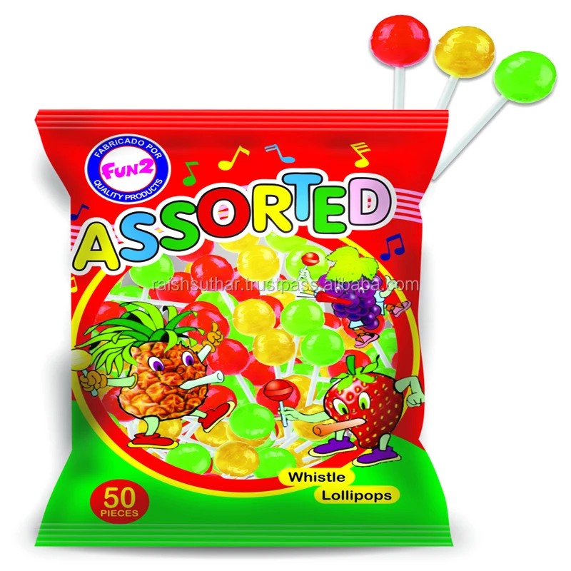 Sour flavor Lollipop Sour lollipops Candy Sour Halal Sweets Multi colour  Hard Candy Sweet Fruit Flavor Fun2 candy Brand.