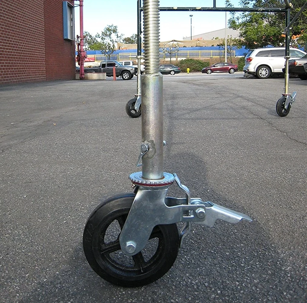 Heavy Duty Scaffolding Caster 8 x 2 Inch with Dual Locking Break Rubber Swivel Wheel 360 Degrees Rolling Tower from Vietnam
