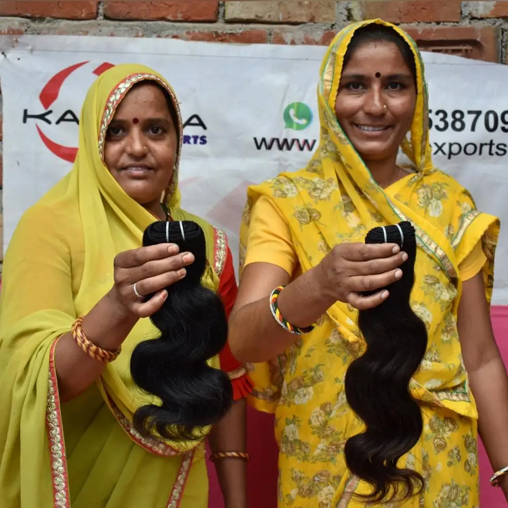 100% Raw bulk Virgin indian natural color hair black women cuticle aligned weaving Human Hair