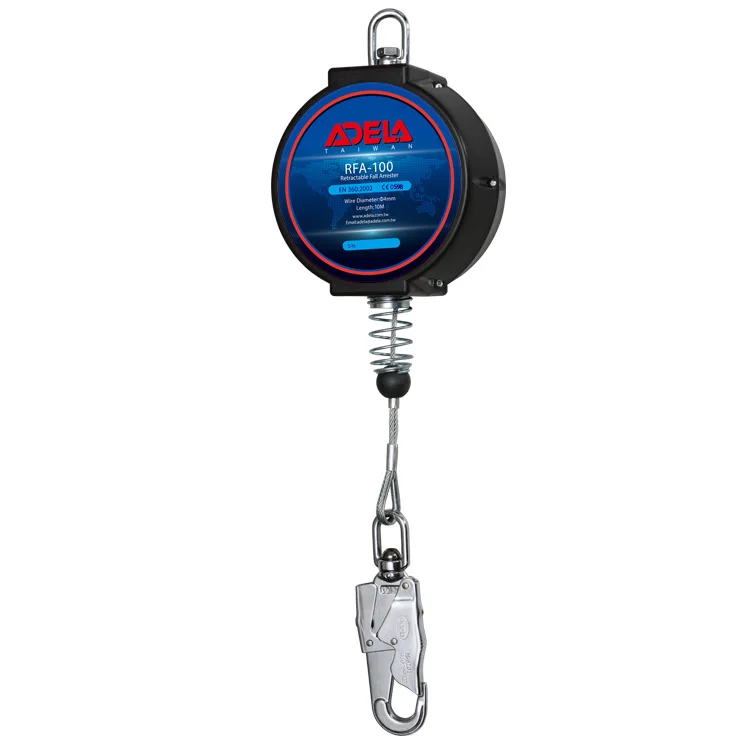 CE Certified Retractable Fall Arrester wirh Steel Rope System
