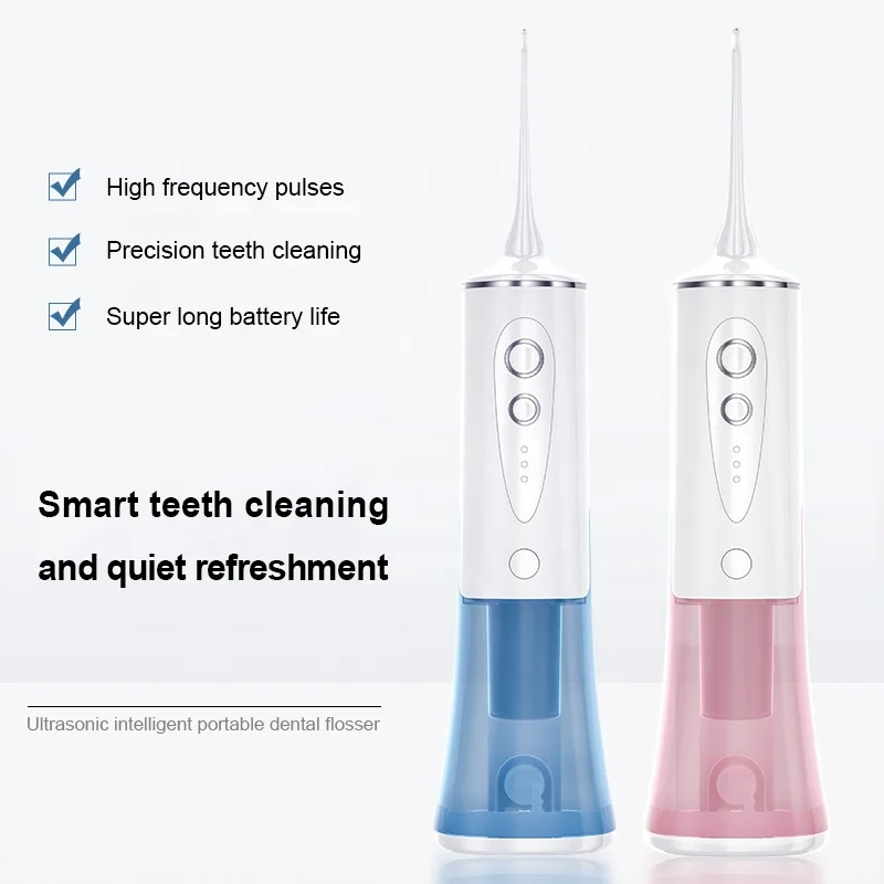 Power Dental Flossers USB Rechargeable Lithium Battery Pink/Blue Mini Portable Cordless Water Flosser Oral Irrigator for Teeth