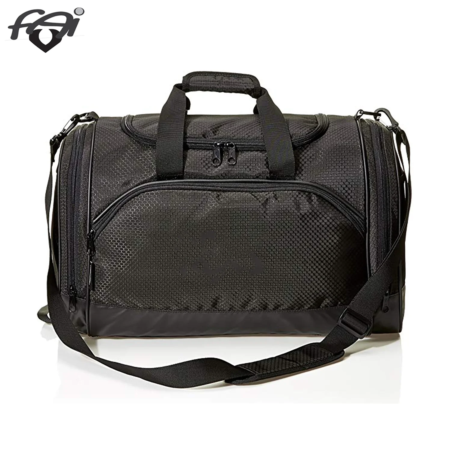 Sports Gym Bag Fitness Training Yoga Bags Duffel Tote Travel Handbag Large PU Leather 2021 Hot Men Black Custom Unisex Shoulder