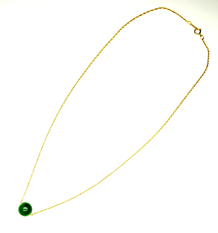 gold filled jewelry Healing Stone gemstone Beads 14KF Necklace Green Jade