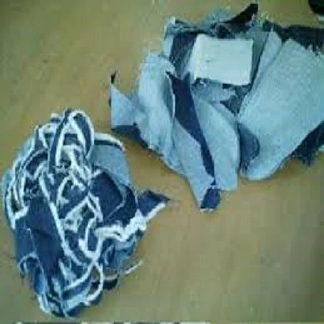  Синий черный отходы джинсовая хлопчатобумажная ткань режущая договорная цена-Whatsapp: + 84379007507