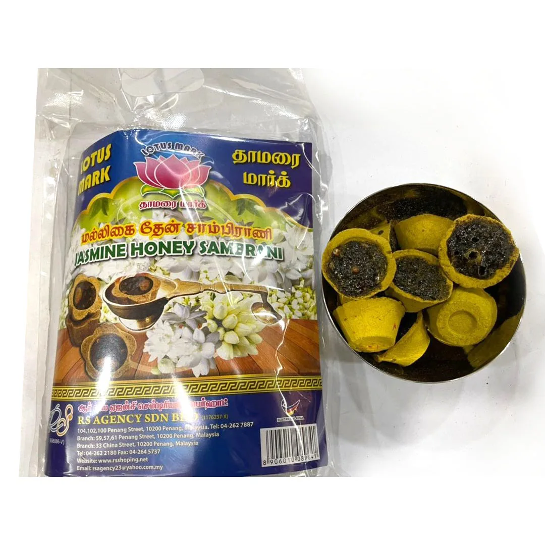 
 Высококачественные Ароматические круглые благовония для молитвы LOTUS Jasmine Honey Sambrani  