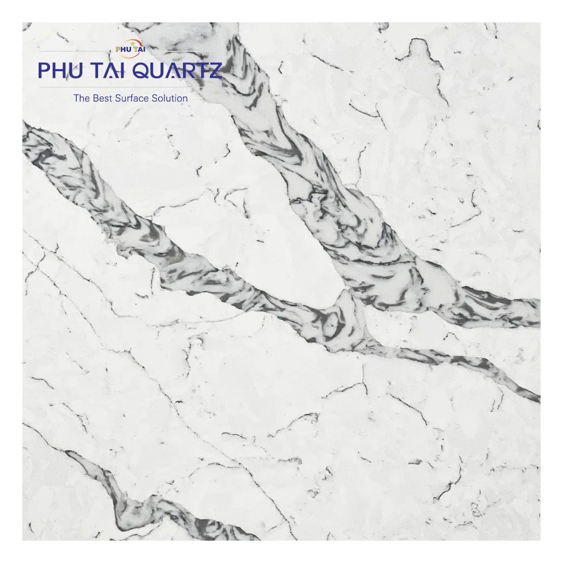 Calacatta Lincohn PT 994 High Quality Quartz Polished Slab for Interior Walling Decoration and countertops from Phutai