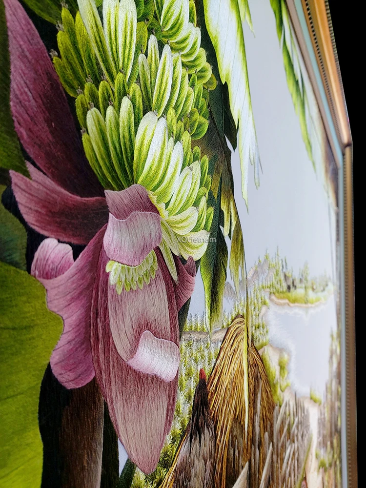 
Best Quality Landscape Hand Embroidery Art Painting for Home Decoration 