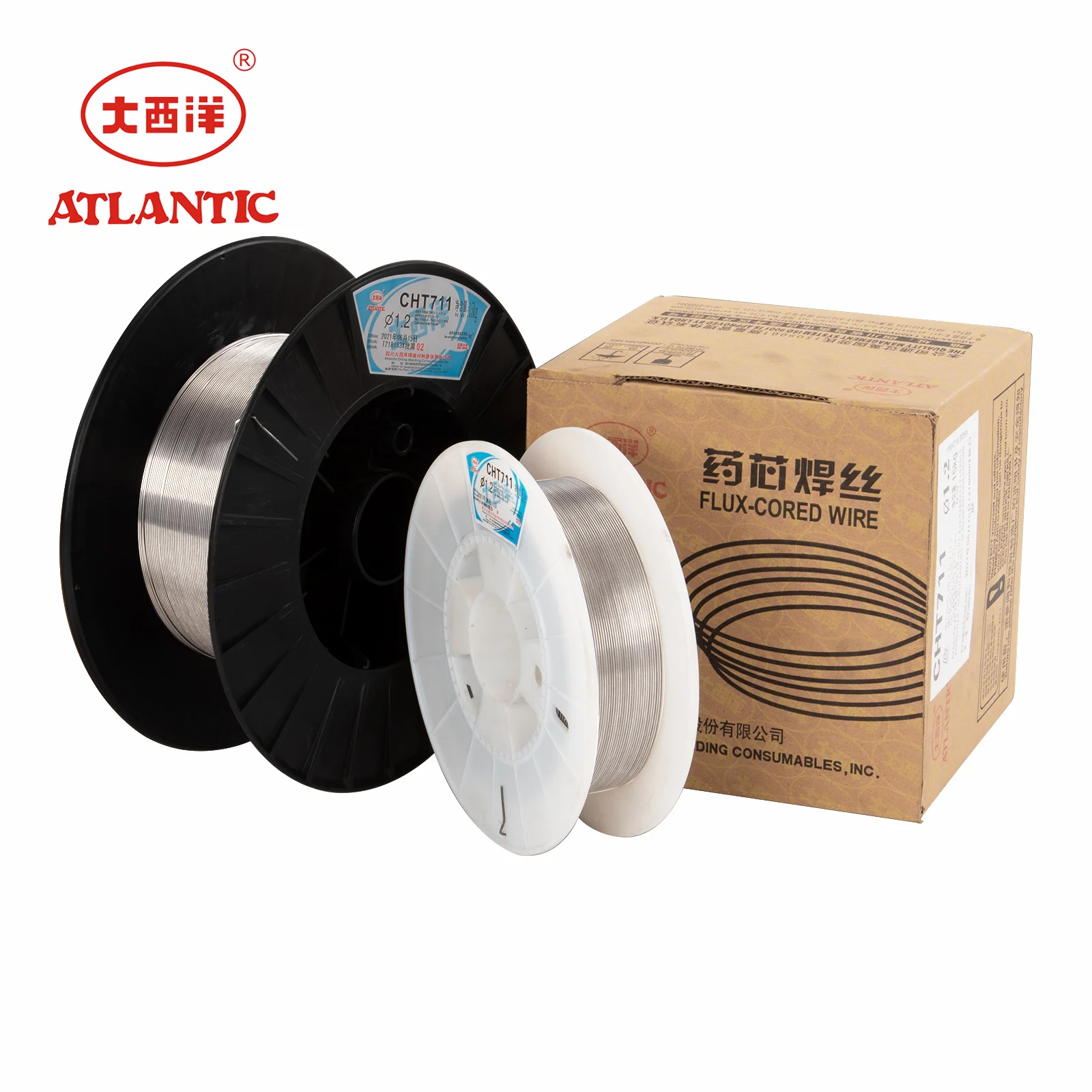 ATLANTIC Factory Price High Strength Low Alloy Steel Welding Wire E71T1 Flux Cored Welding Wire